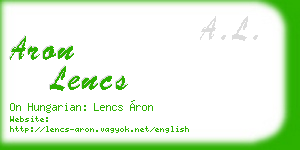 aron lencs business card