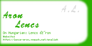 aron lencs business card